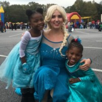 Princess with two small girls
